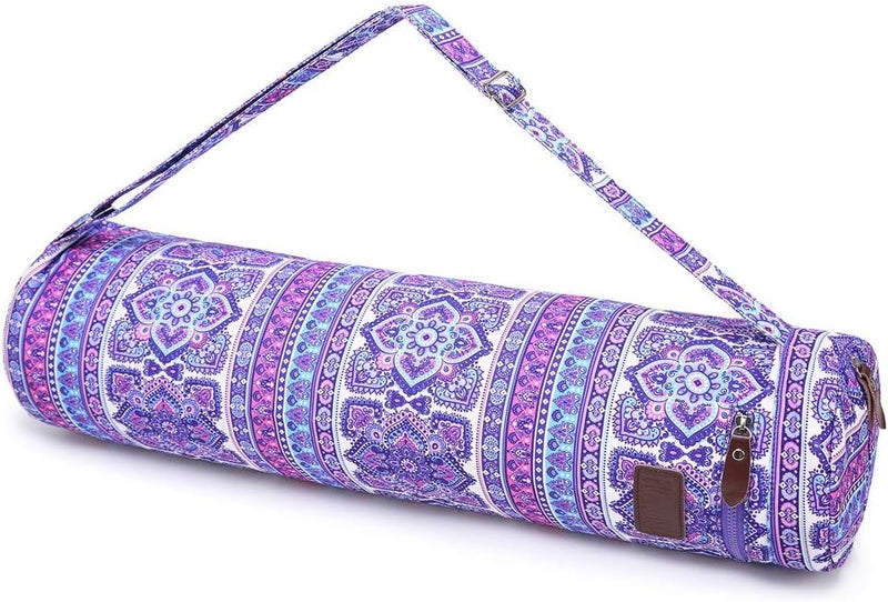 Fremous Yoga Mat Bag,Full-zip Exercise Yoga Mat Canvas Carry Bag for Women and Men - Double Storage Pocket,Easy Access Zipper, Adjustable Shoulder Strap and Handle,Fits Most Mat - Image 3